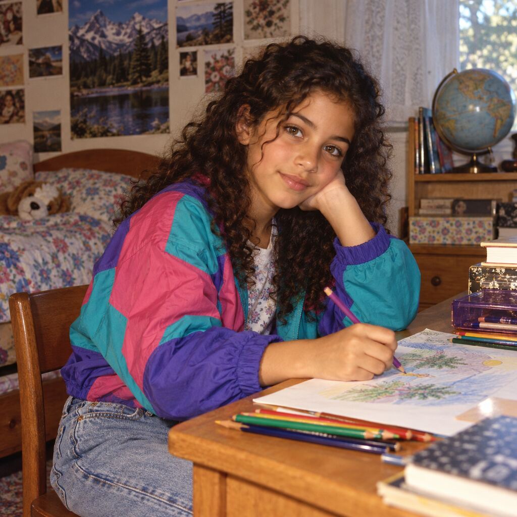 Aster Averi at age ten in 1992