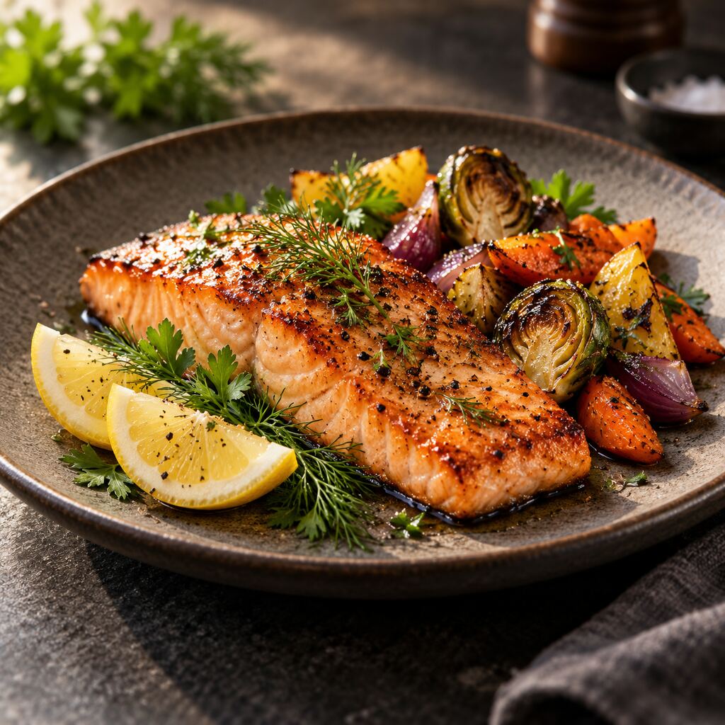 Grilled salmon